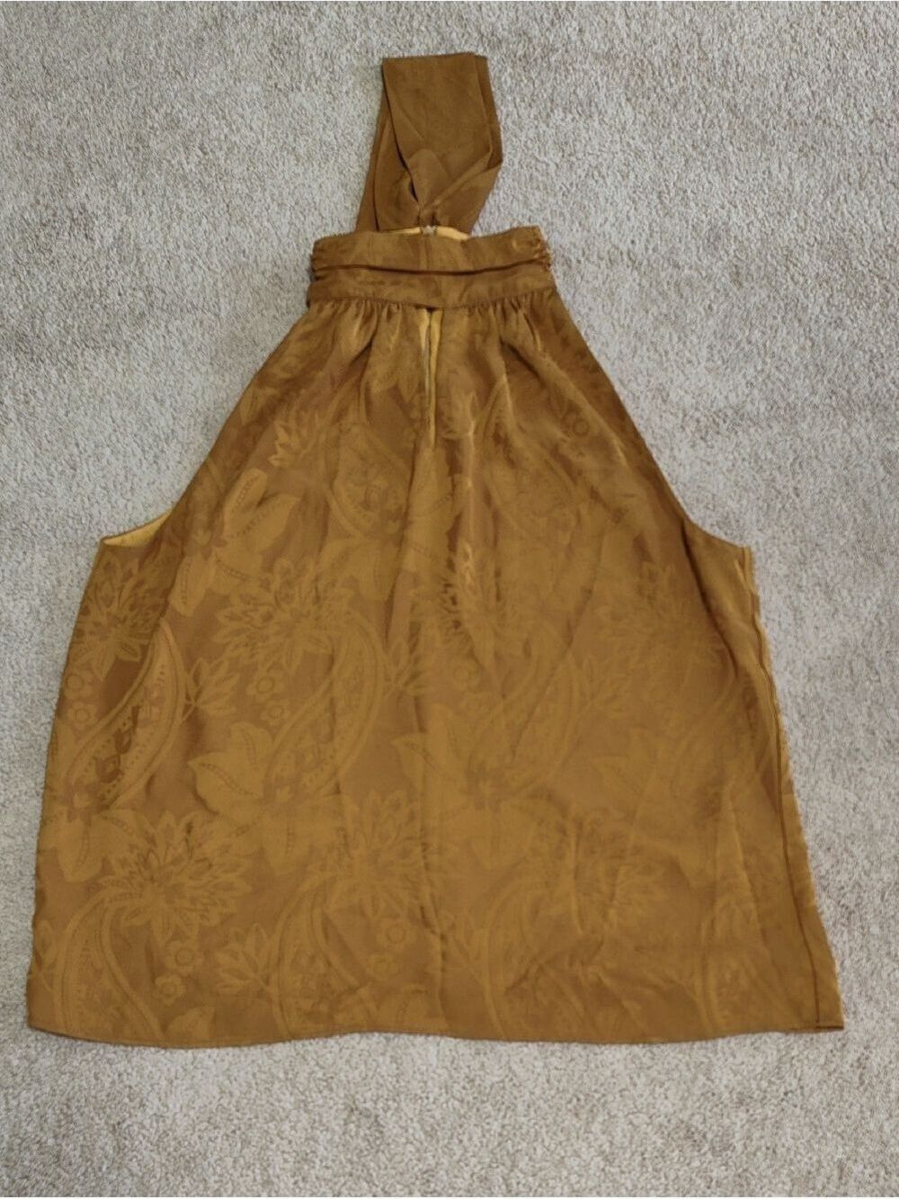 Ann Taylor Golden Mustard Halter Tank Top